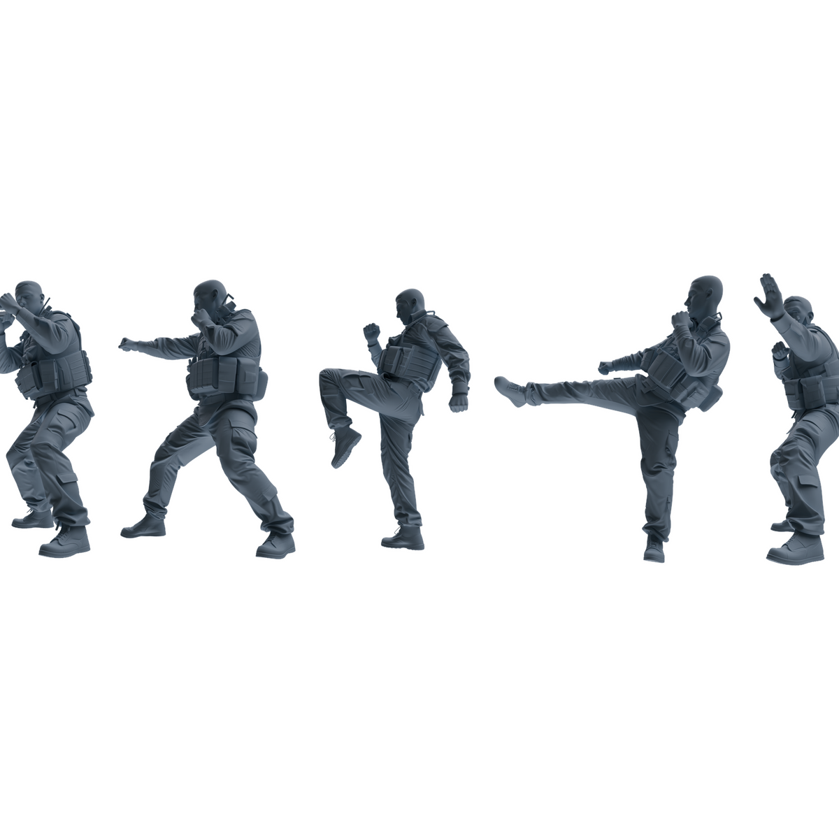 MRY-SFW LYGR624 Modern U.S. Army Five-Person Combat 3D Printed Resin Model Kit by SSMODEL