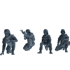 MRY-SFW SSTR336 Modern Counter-Terrorism SWAT Fire Support Operator Combat 2 Four-Person Group