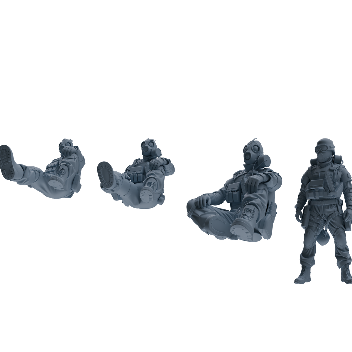 MRY-SFW SSTR337 Modern Counter-Terrorism SWAT Breacher Rest Four-Person Group