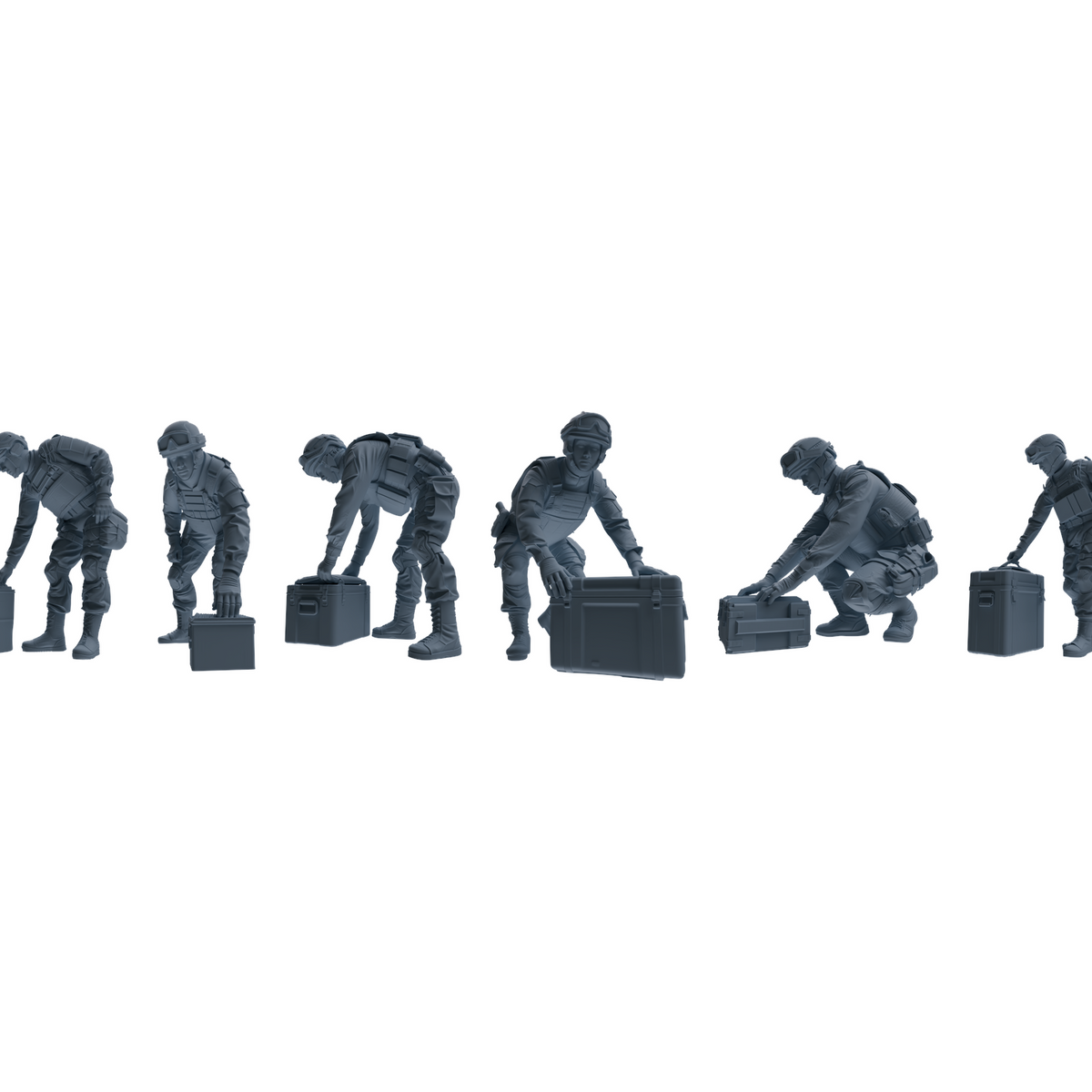 MRY-SFW LYGR626 Modern Airborne Division Six-Person Combat Readiness 3D Printed Resin Model Kit by SSMODEL
