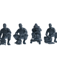 MRY-SFW SSTR245 Modern U.S. Army Logistics Soldier Maintenance Four-Person Group