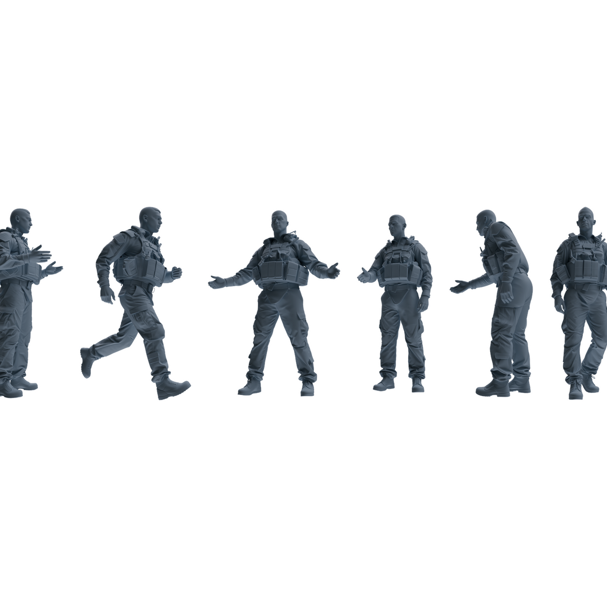 MRY-SFW LYGR621 Modern U.S. Army Six-Person Daily 3 3D Printed Resin Model Kit by SSMODEL