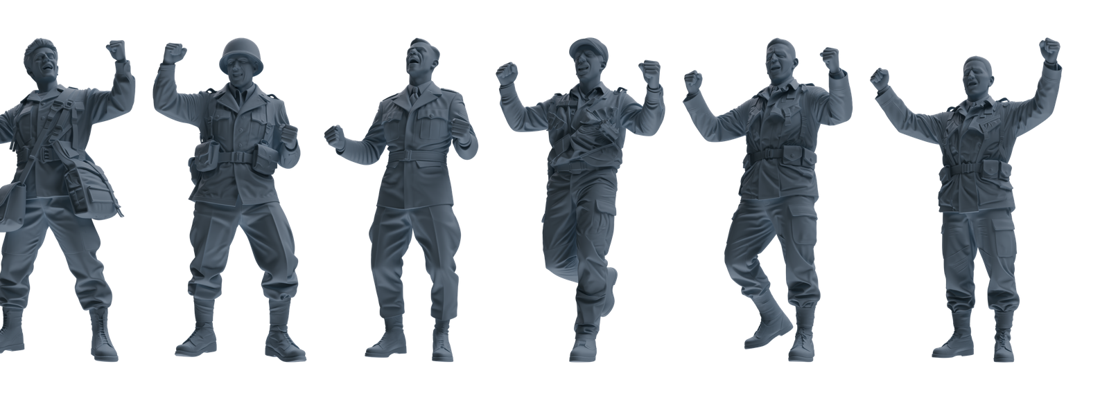 MRY-SFW SSTR060 Miniatures Soldier Model Kit Hacksaw Ridge Rescue Story WWII U.S. Army Six-Person Celebrating Group