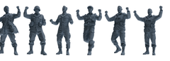 MRY-SFW SSTR060 Miniatures Soldier Model Kit Hacksaw Ridge Rescue Story WWII U.S. Army Six-Person Celebrating Group