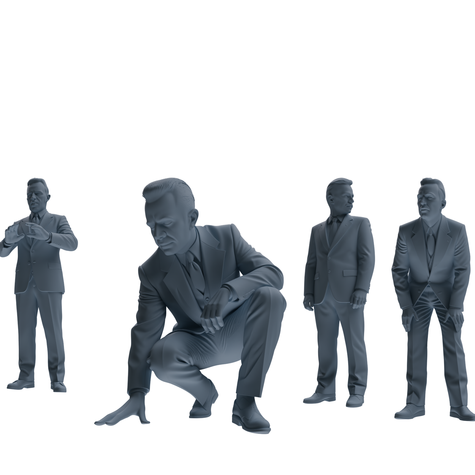 MRY-SFW SSTR124 Miniatures Soldier Model Kit Boston Attack Modern Boston Police Four-Person Reconnaissance Group 2