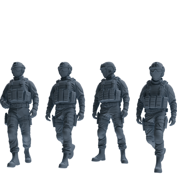 MRY-SFW SSTR354 Modern American Mercenary Patrol Four-Person Group