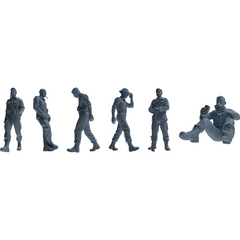 MRY-SFW SSTR178 Miniatures Soldier Model Kit Resting Soldier Pose Modern Model 6 pcs