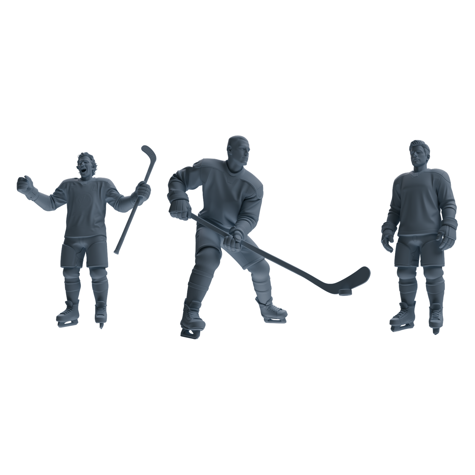 MRY-SFW LYTR794 Hockey Figure Modern Model 3 pcs Miniature Car Diorama Figures Scene Props Accessories Resin 3D Printed Resin Model Kit by SSMODEL