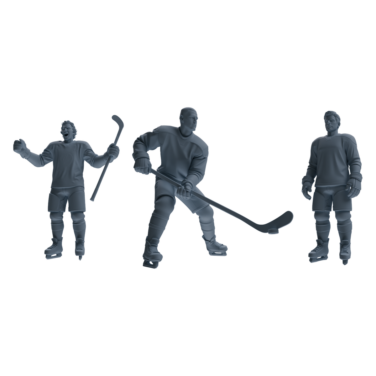MRY-SFW LYTR794 Hockey Figure Modern Model 3 pcs Miniature Car Diorama Figures Scene Props Accessories Resin 3D Printed Resin Model Kit by SSMODEL