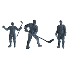 MRY-SFW LYTR794 Hockey Figure Modern Model 3 pcs Miniature Car Diorama Figures Scene Props Accessories Resin 3D Printed Resin Model Kit by SSMODEL