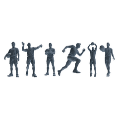 MRY-SFW LYTR824 Male Volleyball Player Figure Modern Model 6 pcs Miniature Car Diorama Figures Scene Props Accessories Resin 3D Printed Resin Model Kit by SSMODEL