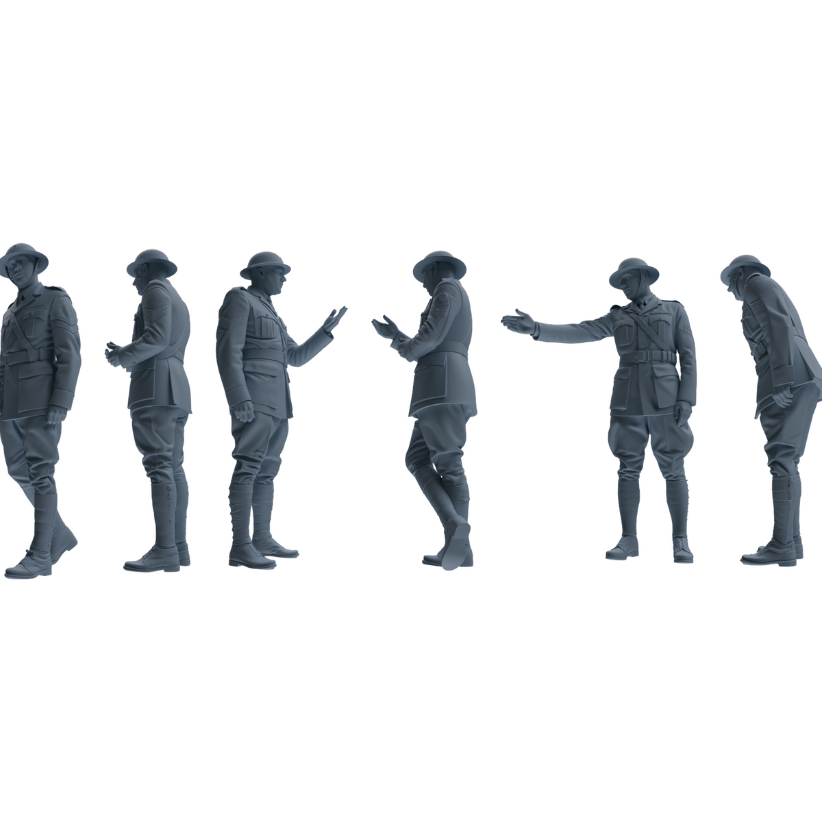 MRY-SFW LYGR600 Historical WWII British Army Six-Person Daily Routine 2 3D Printed Resin Model Kit by SSMODEL