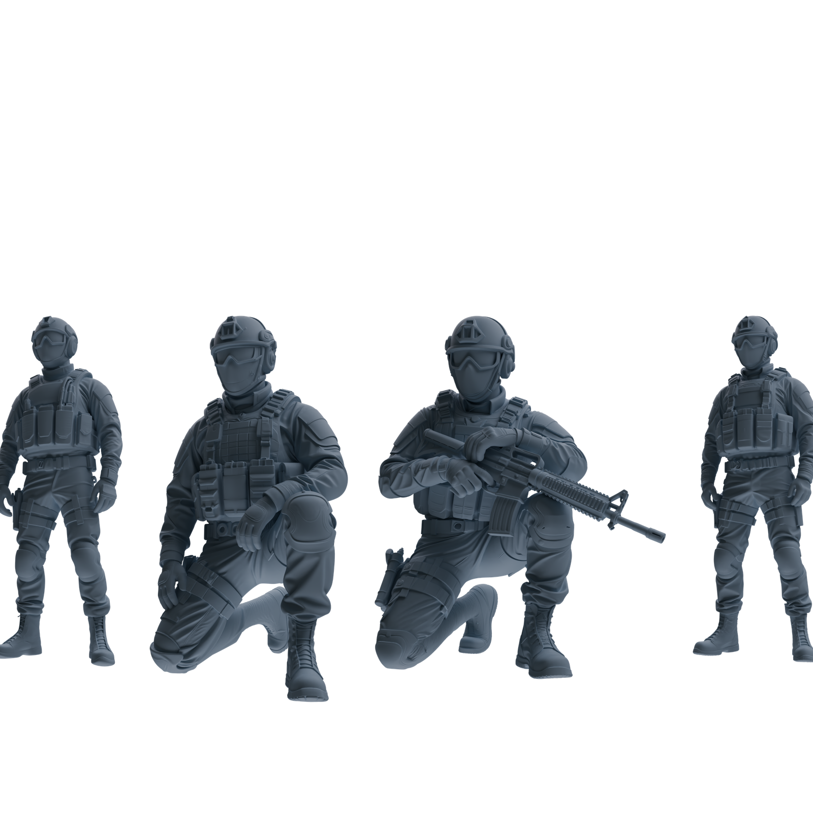 MRY-SFW SSTR358 Modern American Mercenary Garrison Four-Person Group