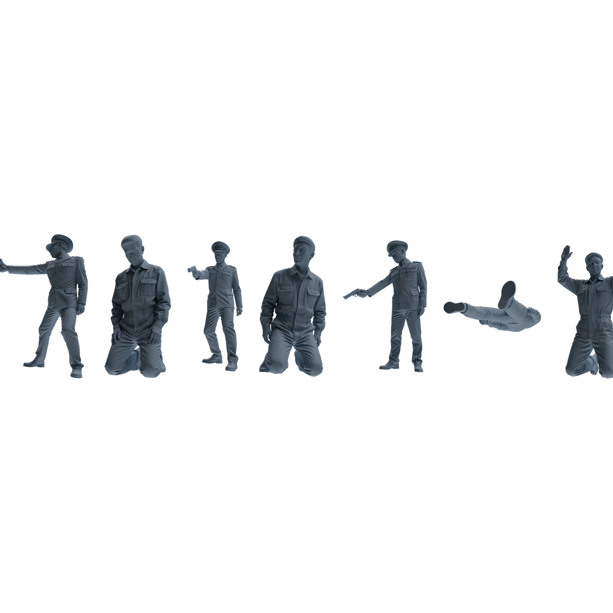 MRY-SFW LYGR655 China 1983 Strike Hard Campaign Seven-Person Punishment Group 3D Printed Resin Model Kit by SSMODEL