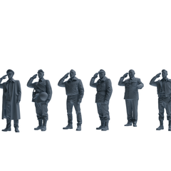 MRY-SFW SSTR103 Miniatures Soldier Model Kit Enemy at Stalingrad WWII Soviet Soldiers Saluting Six-Person Group