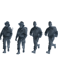 MRY-SFW SSTR138 Miniatures Soldier Model Kit War of Hyenas Modern Canadian Army Four-Person Hiking Group
