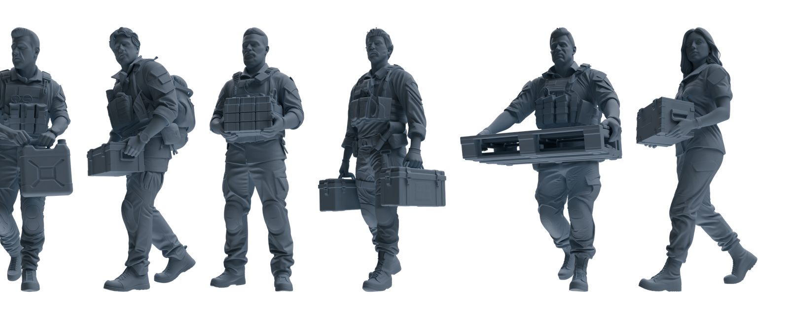 MRY-SFW SSTR009  Modern Navy SEAL Six-Person Logistics Group