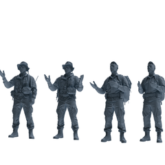 MRY-SFW SSTR134 Miniatures Soldier Model Kit War of Hyenas Modern Canadian Army Four-Person Conversation Group