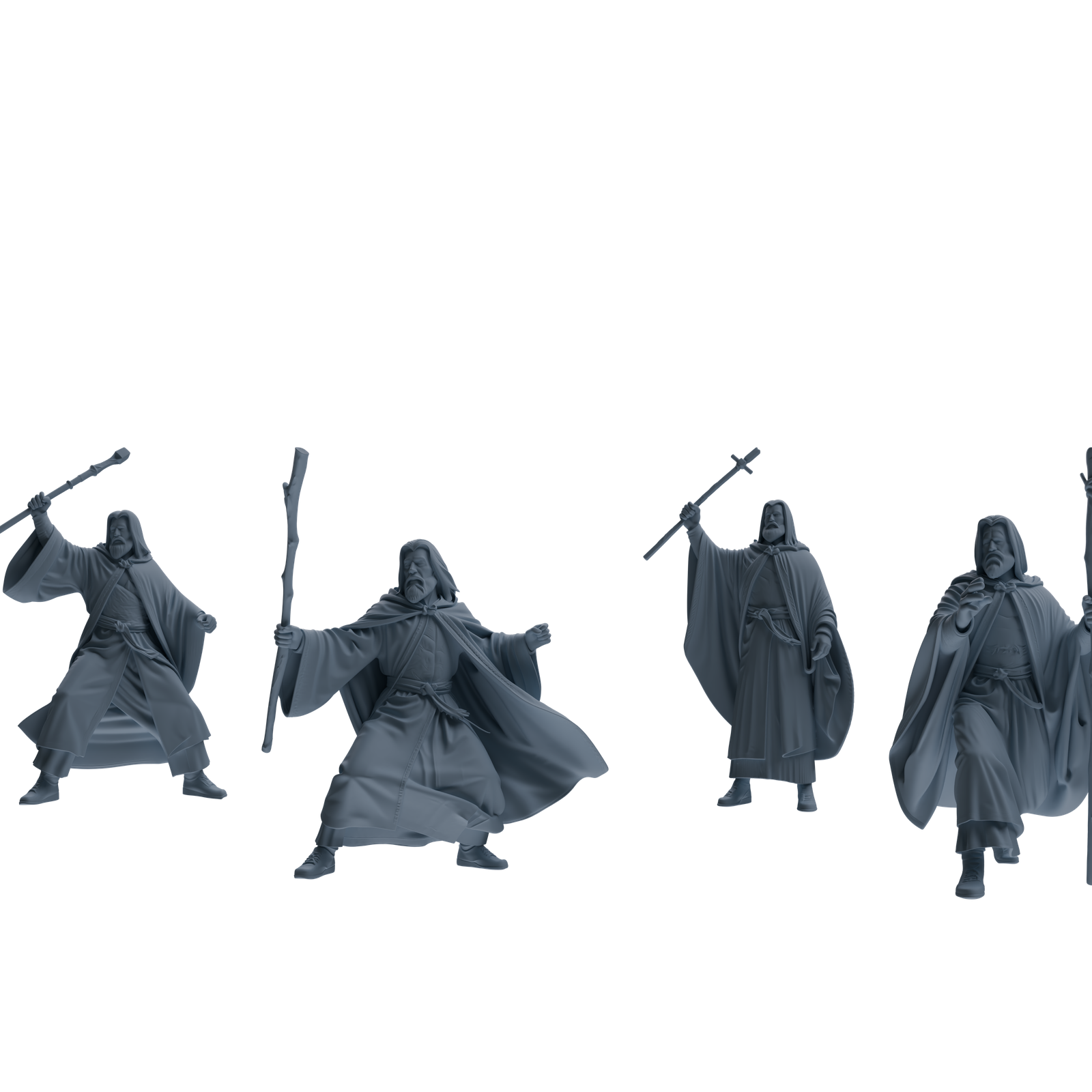 MRY-SFW SSTR292 Medieval Merlin Wizard Battle Four-Person Group
