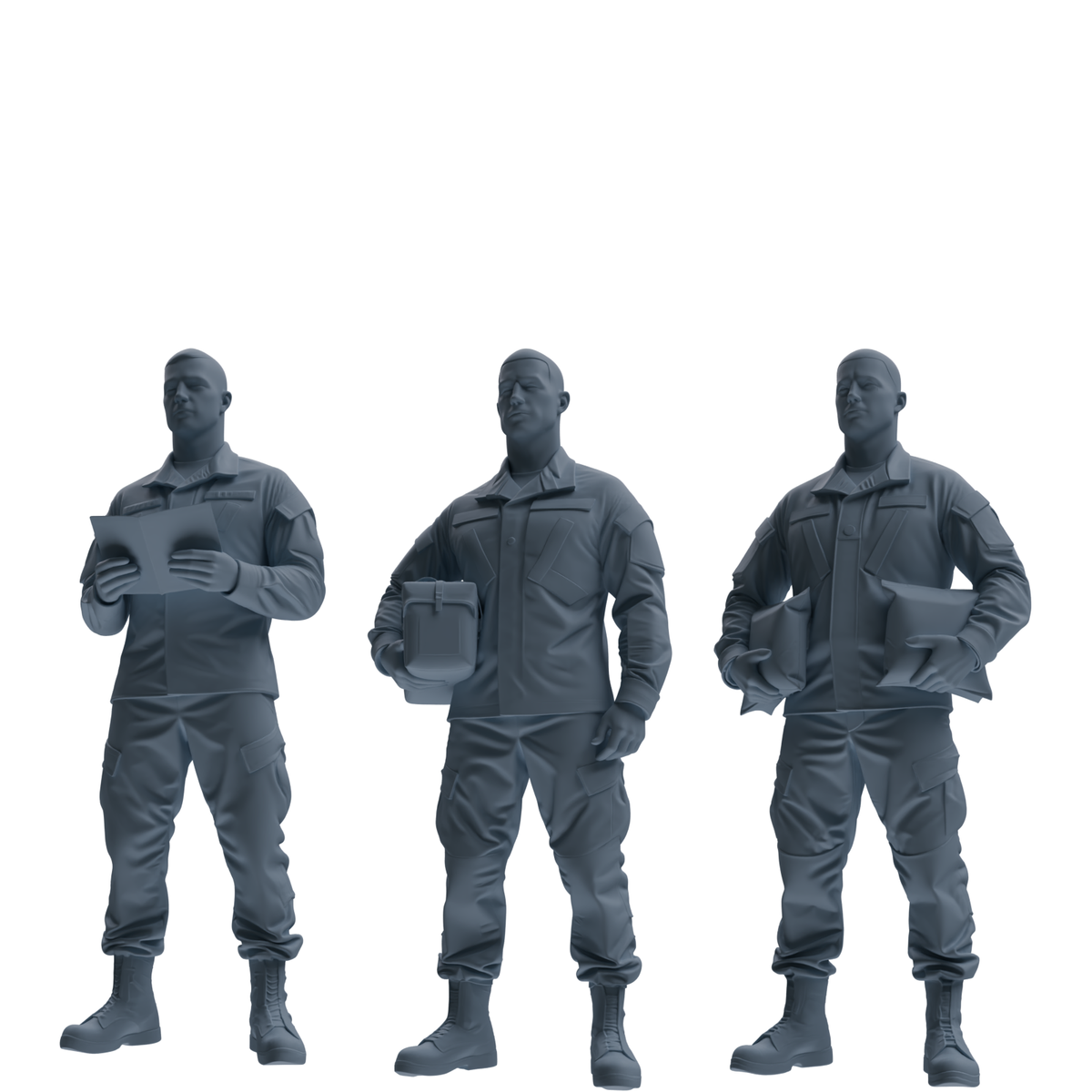 MRY-SFW SSTR246 Modern U.S. Army Logistics Soldier Picnic Three-Person Group