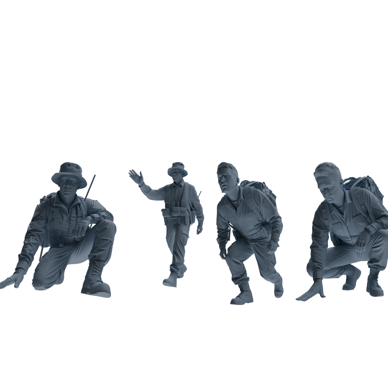 MRY-SFW SSTR146 Miniatures Soldier Model Kit War of Hyenas Modern Canadian Army Four-Person Tactics Group