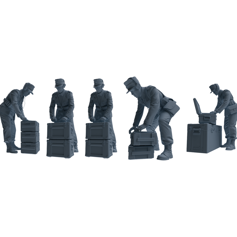 MRY-SFW LYGR647 WWII Mine Soldier Five-Person Organizing Group 3D Printed Resin Model Kit by SSMODEL