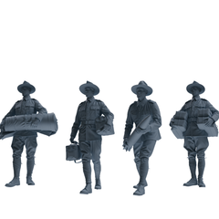 MRY-SFW SSTR264 WWI U.S. Army Logistics Soldier Logistics Four-Person Group