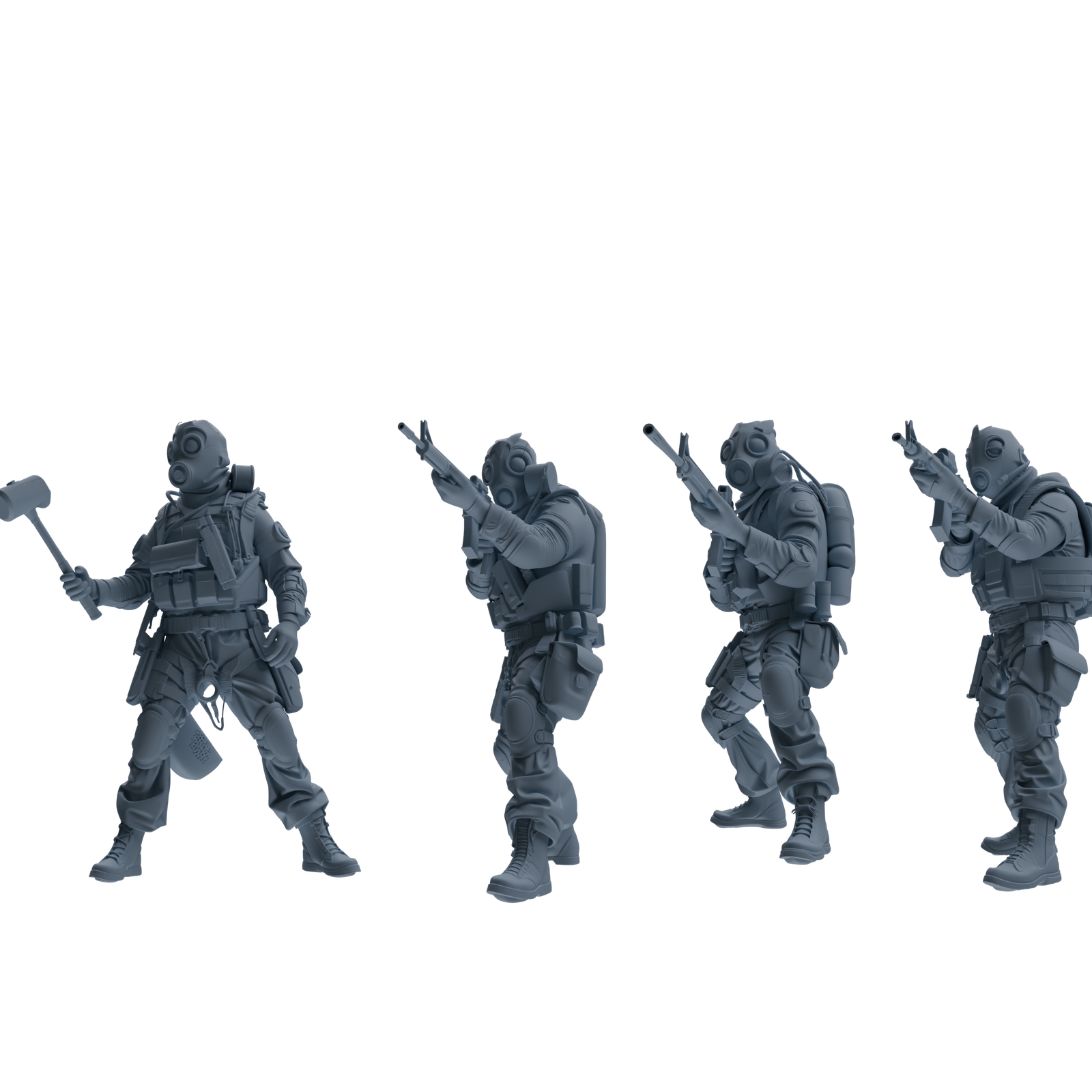 MRY-SFW SSTR341 Modern Counter-Terrorism SWAT Breacher Combat 2 Four-Person Group