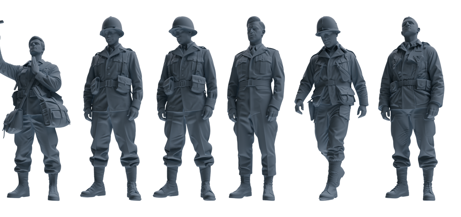 MRY-SFW SSTR058 Miniatures Soldier Model Kit Hacksaw Ridge Rescue Story WWII U.S. Army Six-Person Praying Group