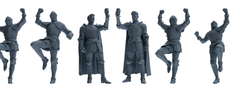 MRY-SFW SSTR090 Miniatures Soldier Model Kit Medieval Knight Six-Person Celebration Group