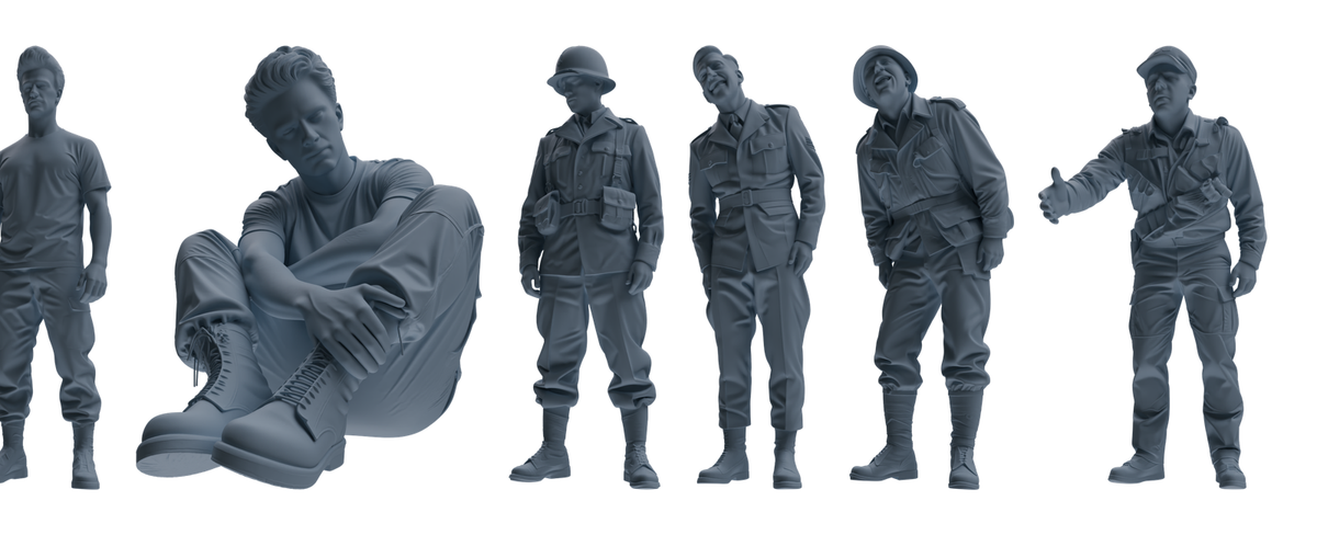 MRY-SFW SSTR057 Miniatures Soldier Model Kit Hacksaw Ridge Rescue Story WWII U.S. Army Six-Person Triumphant Return Group