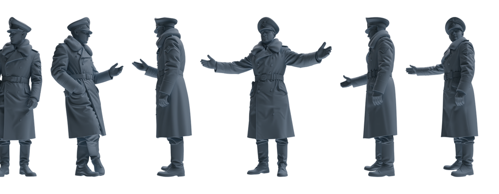 MRY-SFW LYGR706 WWII German Army War Scene Six-Person Daily Routine Group 2 3D Printed Resin Model Kit by SSMODEL