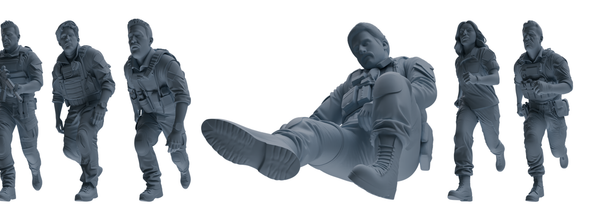 MRY-SFW SSTR011  Miniatures Soldier Model Kit Modern Navy SEAL Six-Person Assault Group