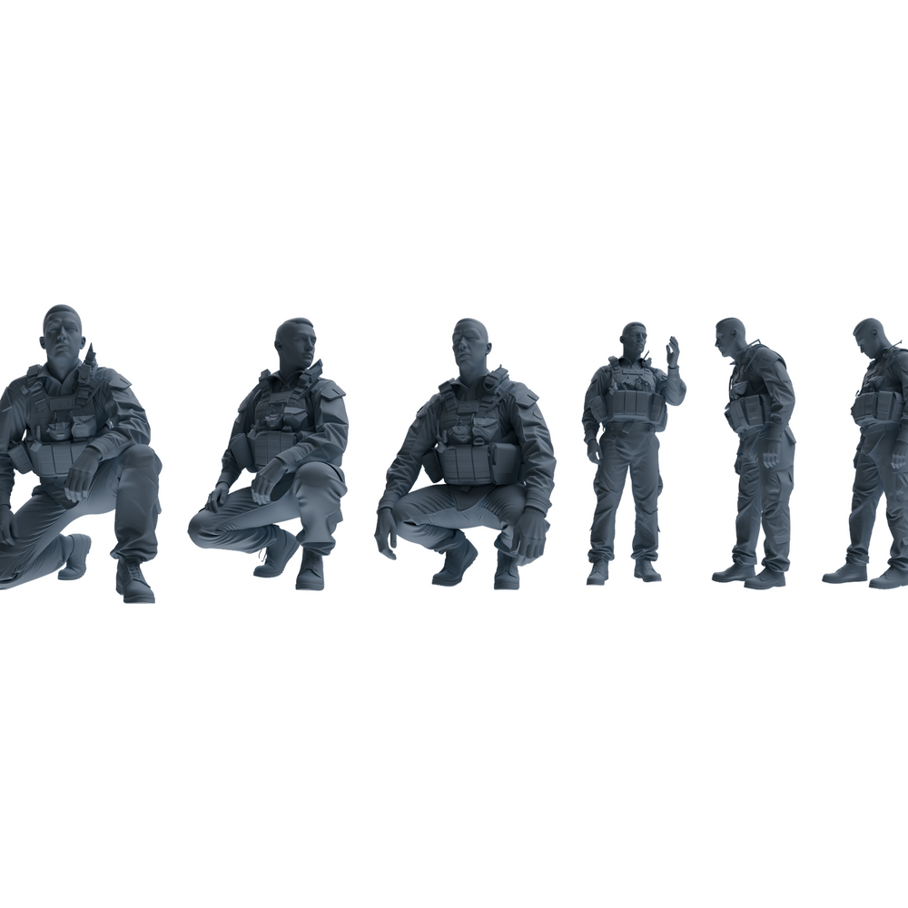 MRY-SFW LYGR622 Modern U.S. Army Six-Person Daily 2 3D Printed Resin Model Kit by SSMODEL