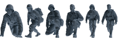 MRY-SFW SSTR070 Miniatures Soldier Model Kit Saving Ryan in Normandy WWII U.S. Army Six-Person Ambush Group