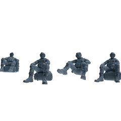 MRY-SFW SSTR353 Modern American Mercenary Rest 3 Four-Person Group
