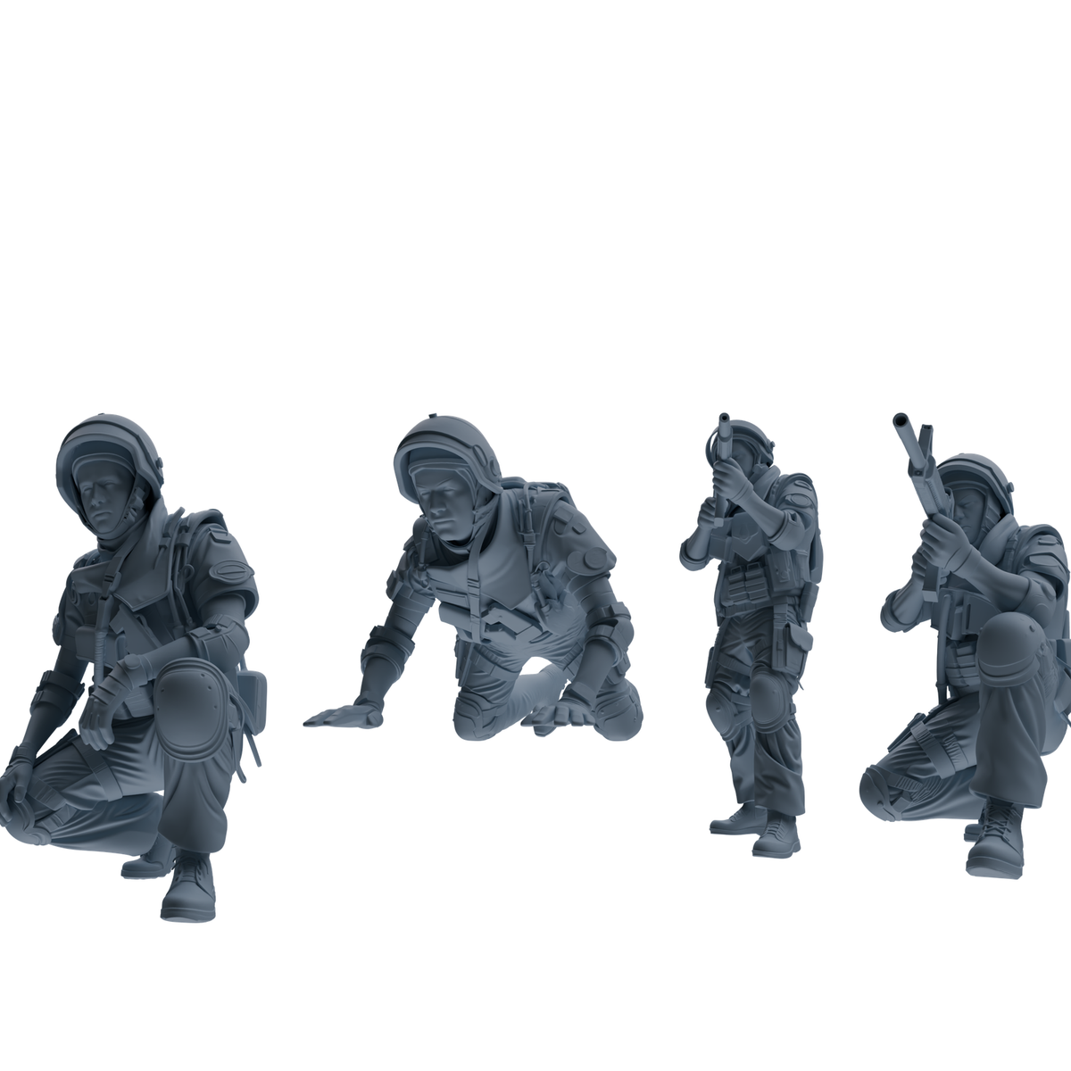 MRY-SFW SSTR324 Modern Counter-Terrorism SWAT Shield Bearer Combat 3 Four-Person Group