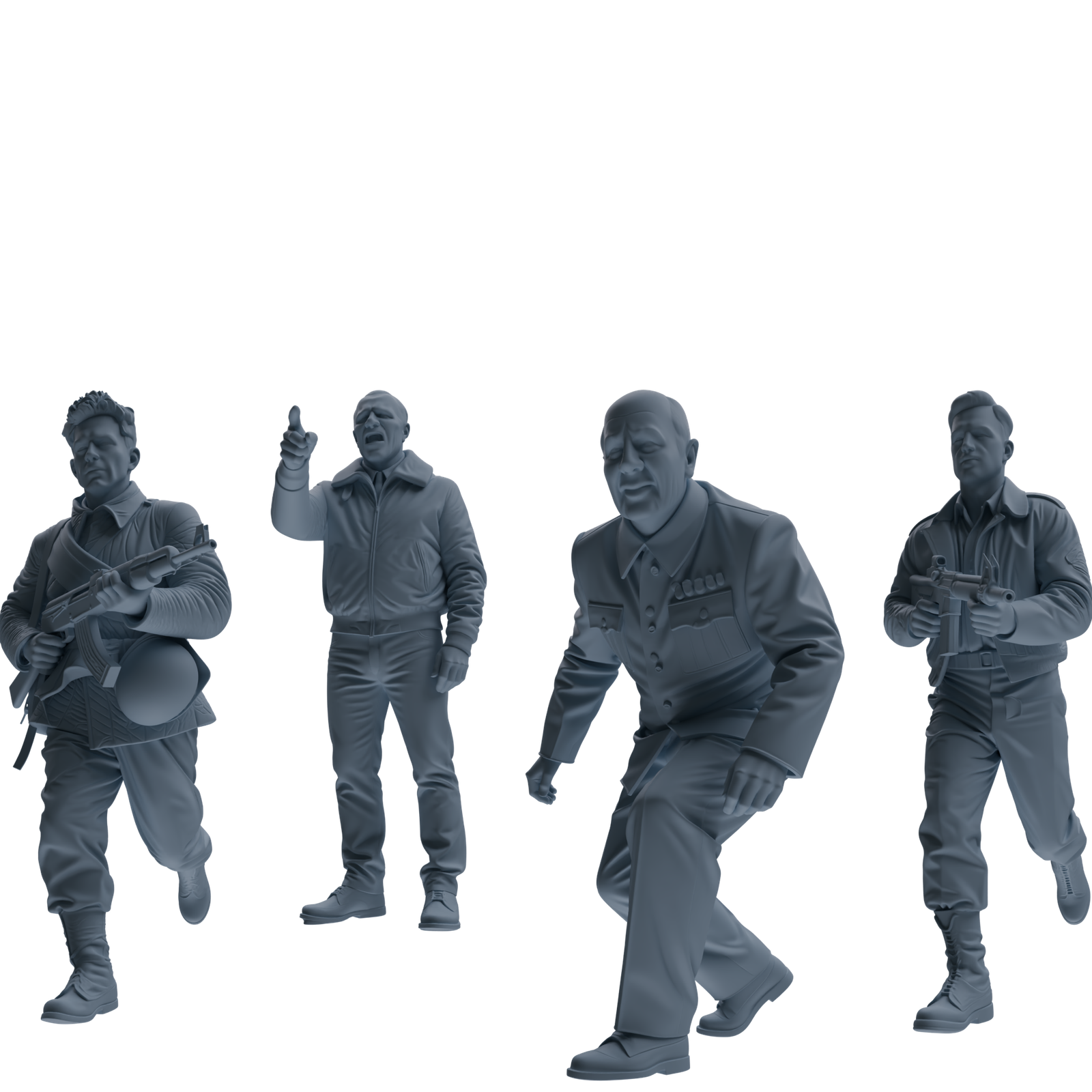 MRY-SFW SSTR106 Miniatures Soldier Model Kit Enemy at Stalingrad WWII Soviet Soldiers Frontline Four-Person Group