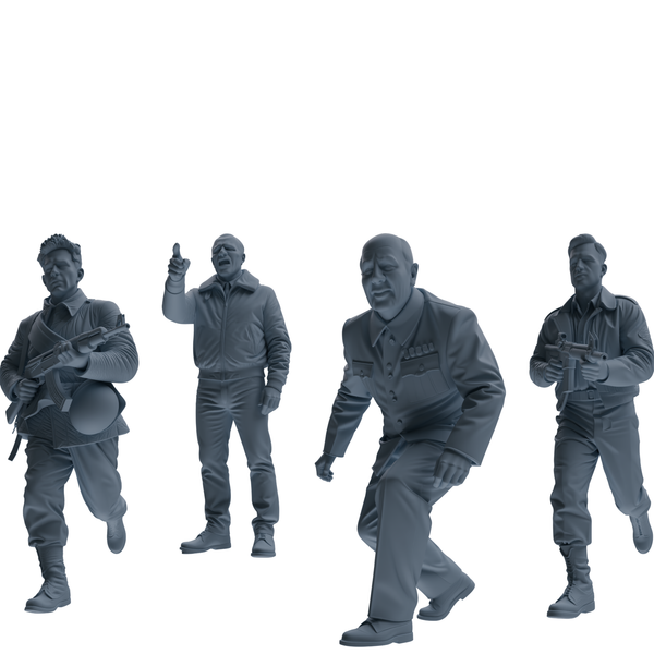 MRY-SFW SSTR106 Miniatures Soldier Model Kit Enemy at Stalingrad WWII Soviet Soldiers Frontline Four-Person Group