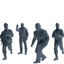 MRY-SFW SSTR106 Miniatures Soldier Model Kit Enemy at Stalingrad WWII Soviet Soldiers Frontline Four-Person Group