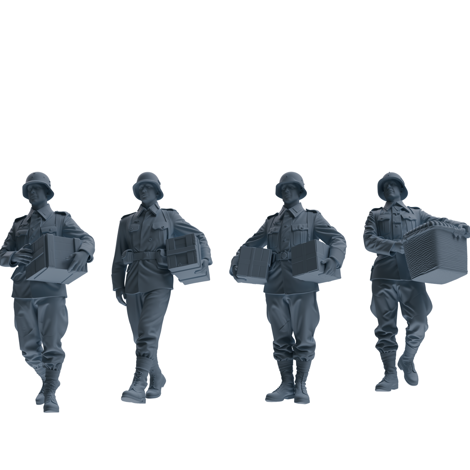 MRY-SFW SSTR220 WWII French Army Logistics Soldier Logistics Four-Person Group