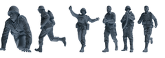 MRY-SFW SSTR072 Miniatures Soldier Model Kit Saving Ryan in Normandy WWII U.S. Army Six-Person Frontline Group