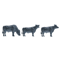 MRY-SFW LYTR836 Farm Cattle Model 3 pcs Miniature Car Diorama Figures Scene Props Accessories Resin 3D Printed Resin Model Kit by SSMODEL