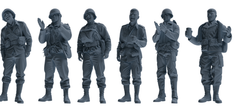 MRY-SFW SSTR065 Miniatures Soldier Model Kit Saving Ryan in Normandy WWII U.S. Army Six-Person Singing Group