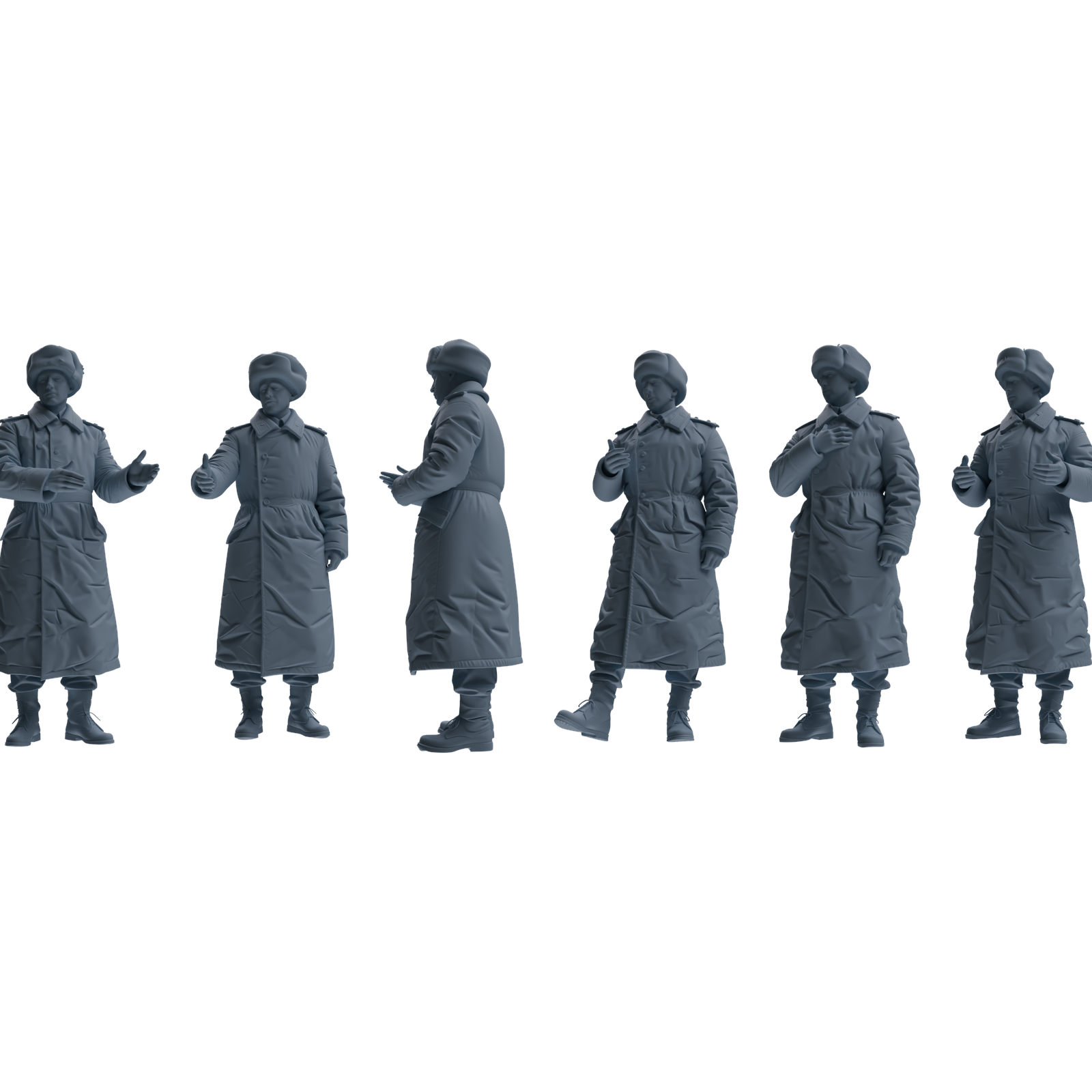 MRY-SFW LYGR643 WWII Soviet Union Six-Person Daily Routine 2 3D Printed Resin Model Kit by SSMODEL