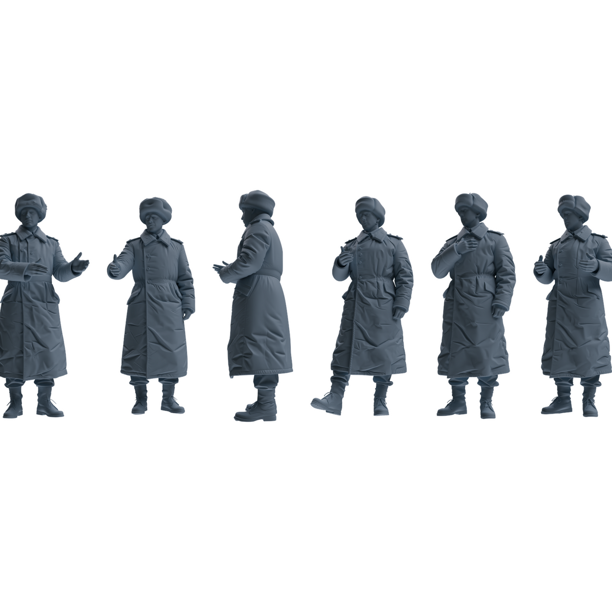 MRY-SFW LYGR643 WWII Soviet Union Six-Person Daily Routine 2 3D Printed Resin Model Kit by SSMODEL