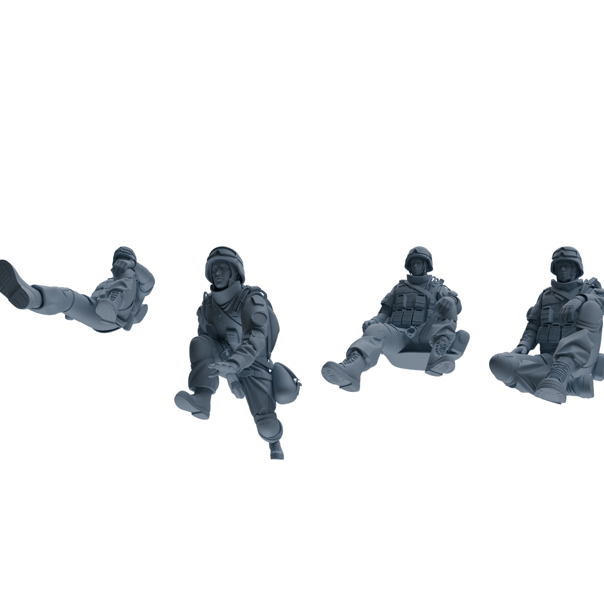 MRY-SFW SSTR331 Modern Counter-Terrorism SWAT Fire Support Operator Rest Four-Person Group