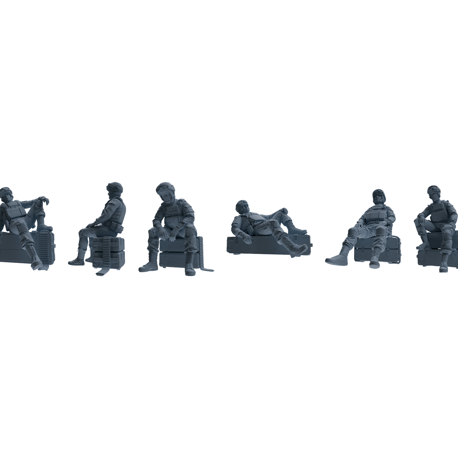 MRY-SFW LYGR628 Modern Airborne Division Six-Person Rest 3D Printed Resin Model Kit by SSMODEL