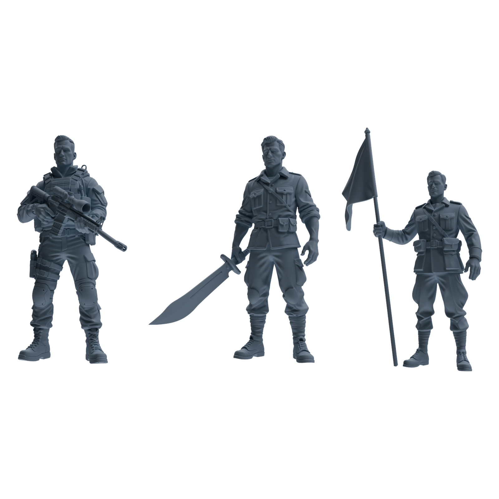 MRY-SFW SSTR176 Miniatures Soldier Model Kit Special Forces Soldier Modern Model 3 pcs