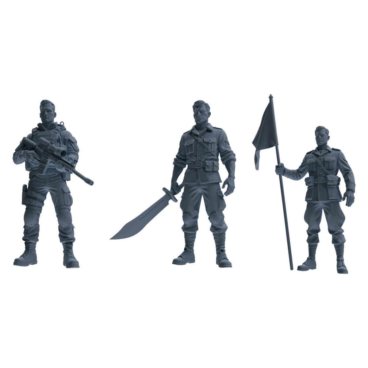 MRY-SFW SSTR176 Miniatures Soldier Model Kit Special Forces Soldier Modern Model 3 pcs